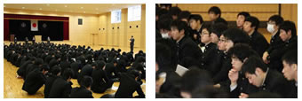 東京都市大学付属高等学校　　センター試験を前に、先生たちが激励のエール！