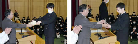 東京都市大学付属中学校・高等学校　五島育英基金顕彰の授与式が行なわれました